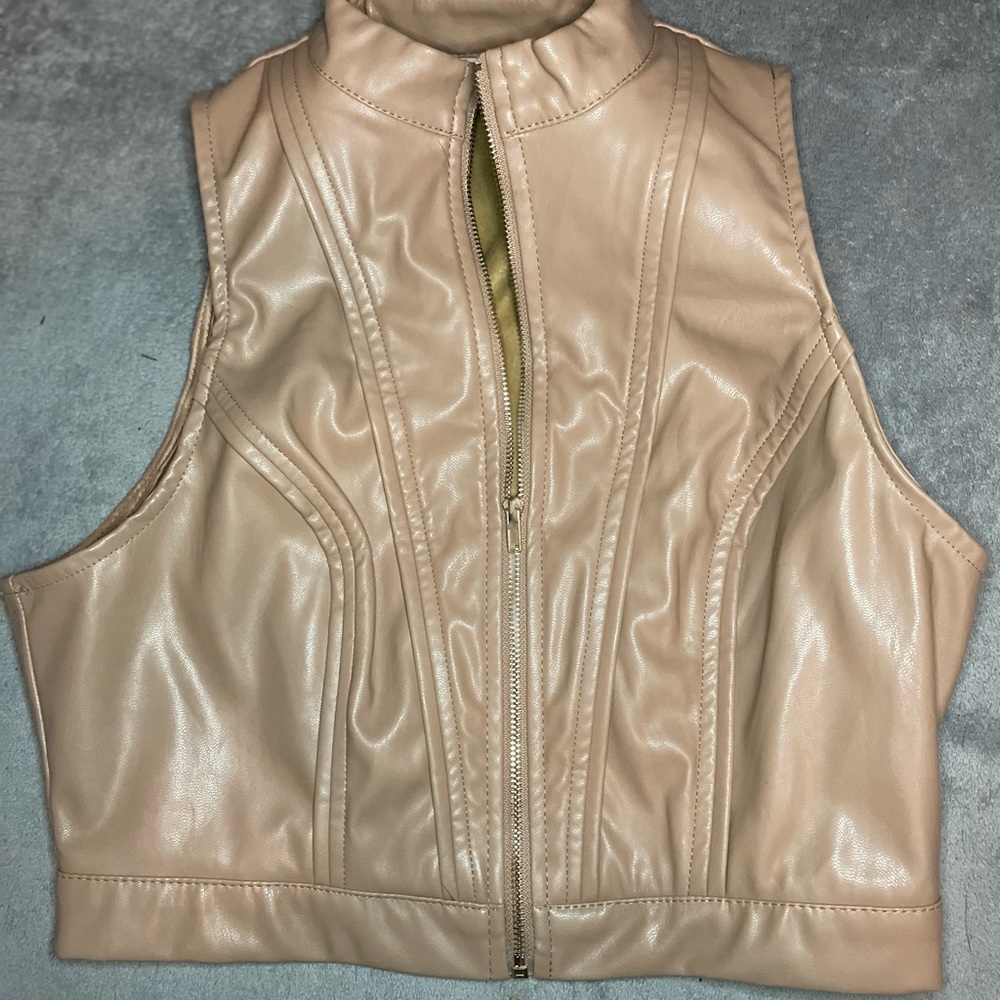 Tan Leather Vest